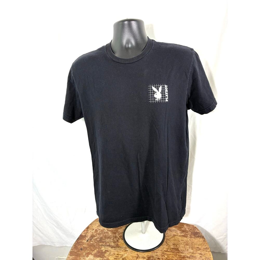 Playboy Bunny Grid Graphic Tee Black Medium